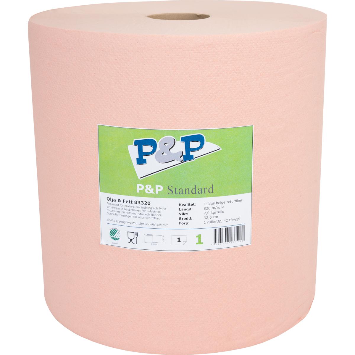 Avtorkningspapper P&P Olja & fetter - AVTORKNINGSPAPPER OLJA & FETT 83320