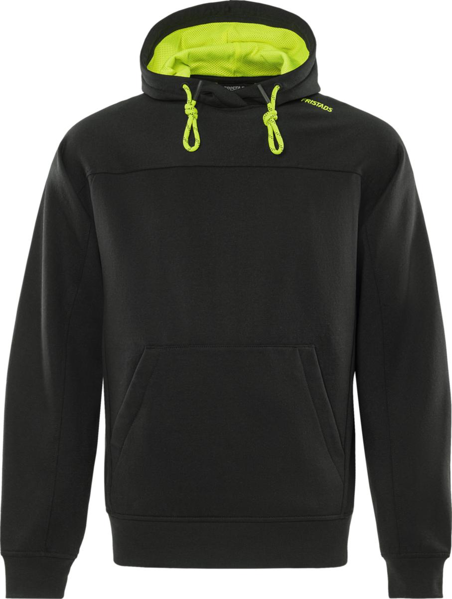 Huvtröja Fristads 7551 GSM - HOODIE 7551 GSM SVART/GUL S FRISTADS 301425-982 S