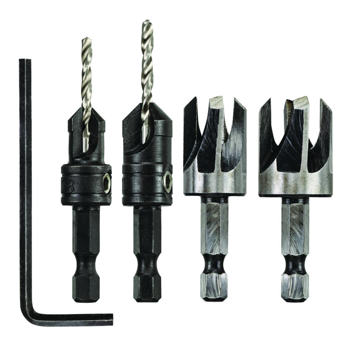 Borrsats DeWalt DT7620 - PLUGG & FÖRSÄNKNINGSSET DT7620 4-DELAR DEWALT