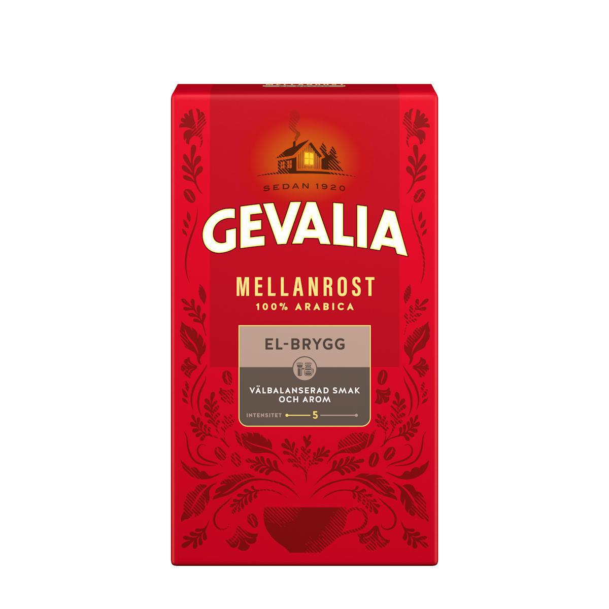 Kaffe Gevalia Mellanrost - KAFFE GEVALIA 450GR EL-BRYGG 720/PALL GEVALIA 4070955